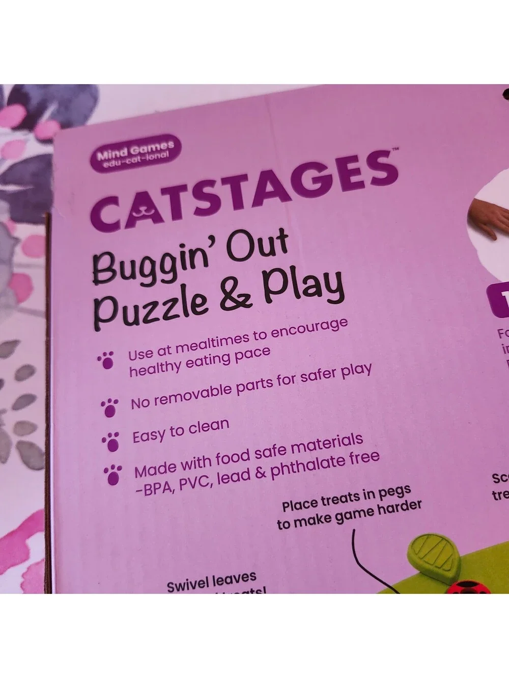 Nina Ottosson Catstages Buggin’ Out Cat Treat Puzzle Toy New